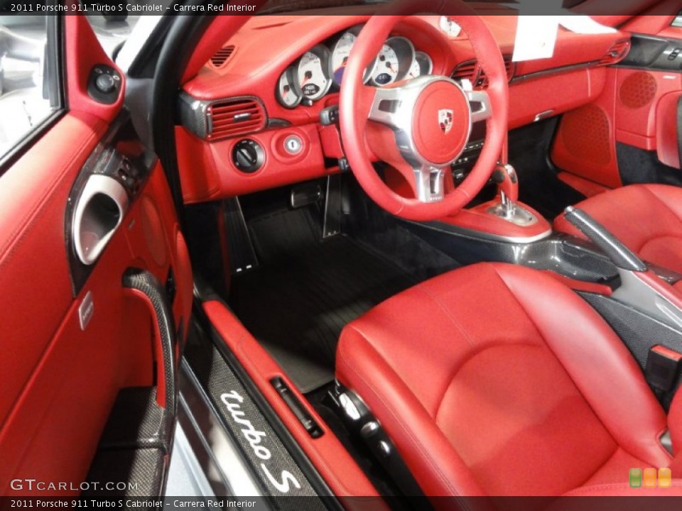 Carrera Red Interior Photo for the 2011 Porsche 911 Turbo S Cabriolet #66850462