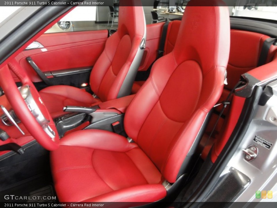 Carrera Red Interior Photo for the 2011 Porsche 911 Turbo S Cabriolet #66850487