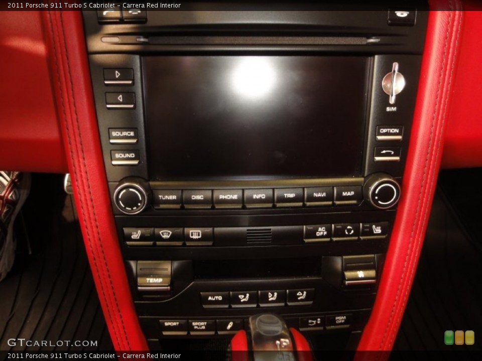 Carrera Red Interior Controls for the 2011 Porsche 911 Turbo S Cabriolet #66850604