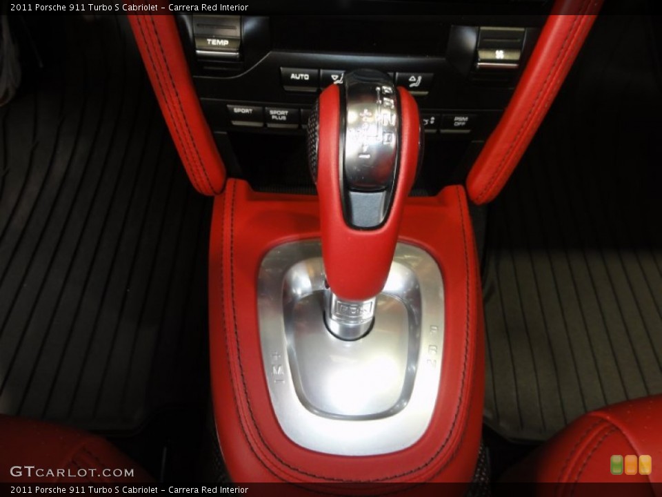 Carrera Red Interior Transmission for the 2011 Porsche 911 Turbo S Cabriolet #66850613