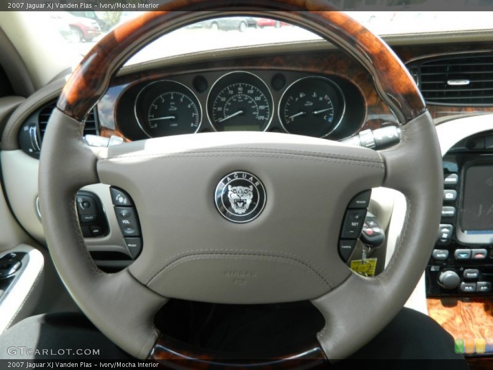 Ivory/Mocha Interior Steering Wheel for the 2007 Jaguar XJ Vanden Plas #66854573