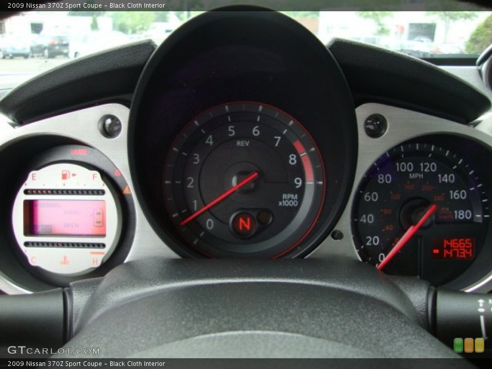 Black Cloth Interior Gauges for the 2009 Nissan 370Z Sport Coupe #66856355