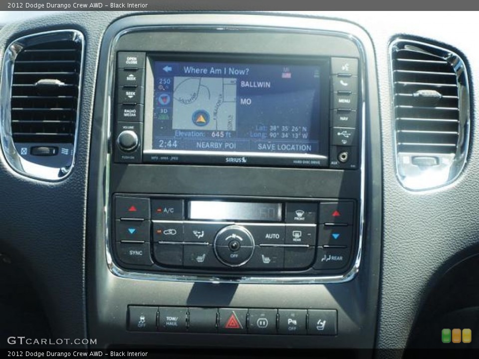 Black Interior Navigation for the 2012 Dodge Durango Crew AWD #66857351