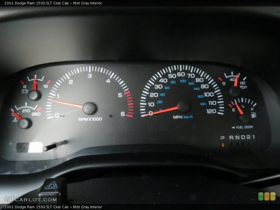 Mist Gray Interior Gauges for the 2001 Dodge Ram 1500 SLT Club Cab #66862731