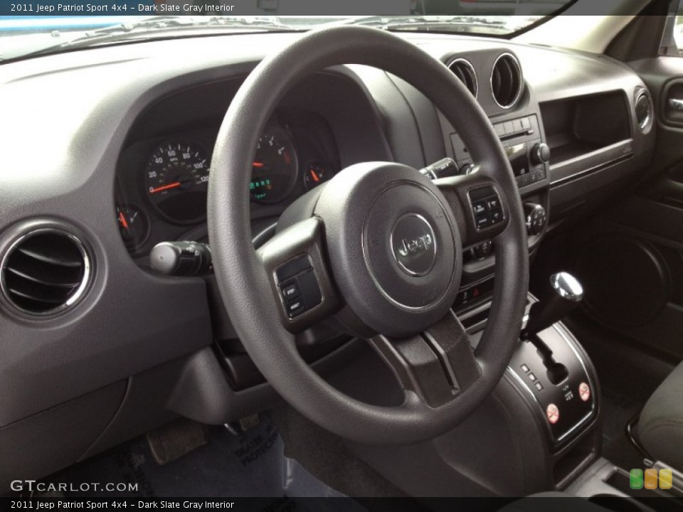 Dark Slate Gray Interior Steering Wheel for the 2011 Jeep Patriot Sport 4x4 #66863423