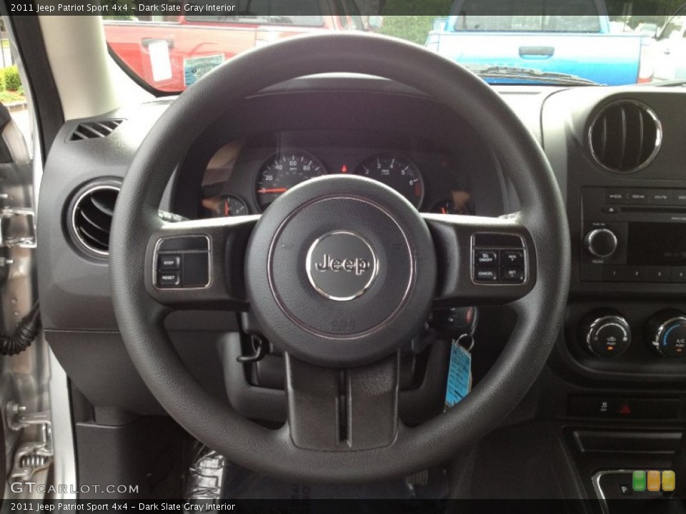 Dark Slate Gray Interior Steering Wheel for the 2011 Jeep Patriot Sport 4x4 #66863450