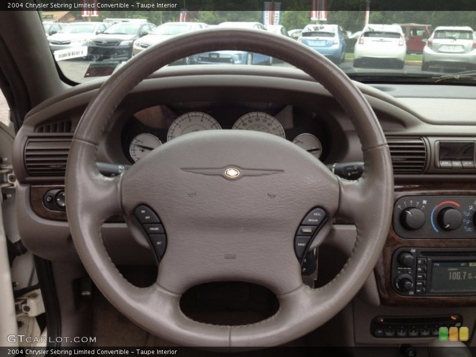 Taupe Interior Steering Wheel for the 2004 Chrysler Sebring Limited Convertible #66864962