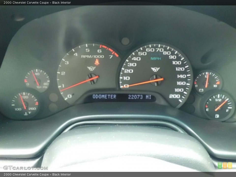 Black Interior Gauges for the 2000 Chevrolet Corvette Coupe #66865349