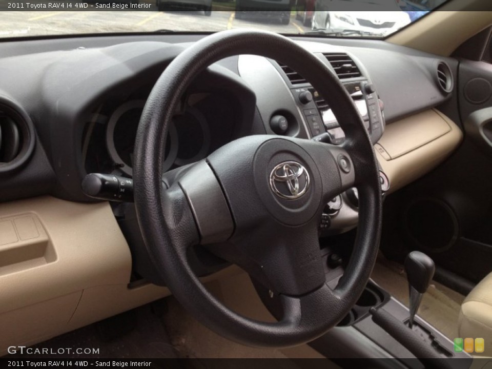 Sand Beige Interior Steering Wheel for the 2011 Toyota RAV4 I4 4WD #66865868