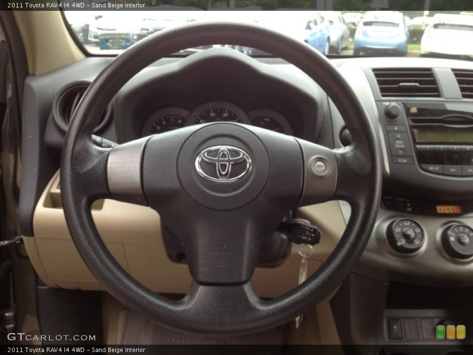 Sand Beige Interior Steering Wheel for the 2011 Toyota RAV4 I4 4WD #66865886