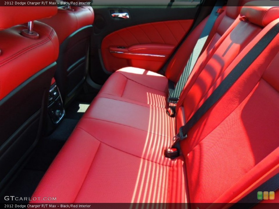 Black/Red Interior Rear Seat for the 2012 Dodge Charger R/T Max #66867490