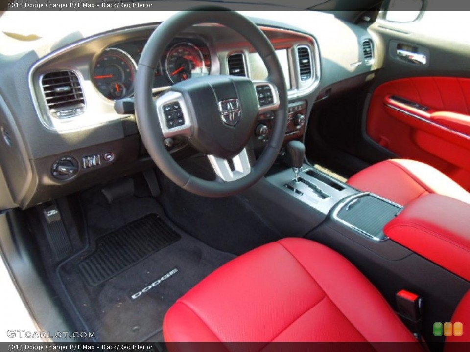 Black/Red Interior Prime Interior for the 2012 Dodge Charger R/T Max #66867560