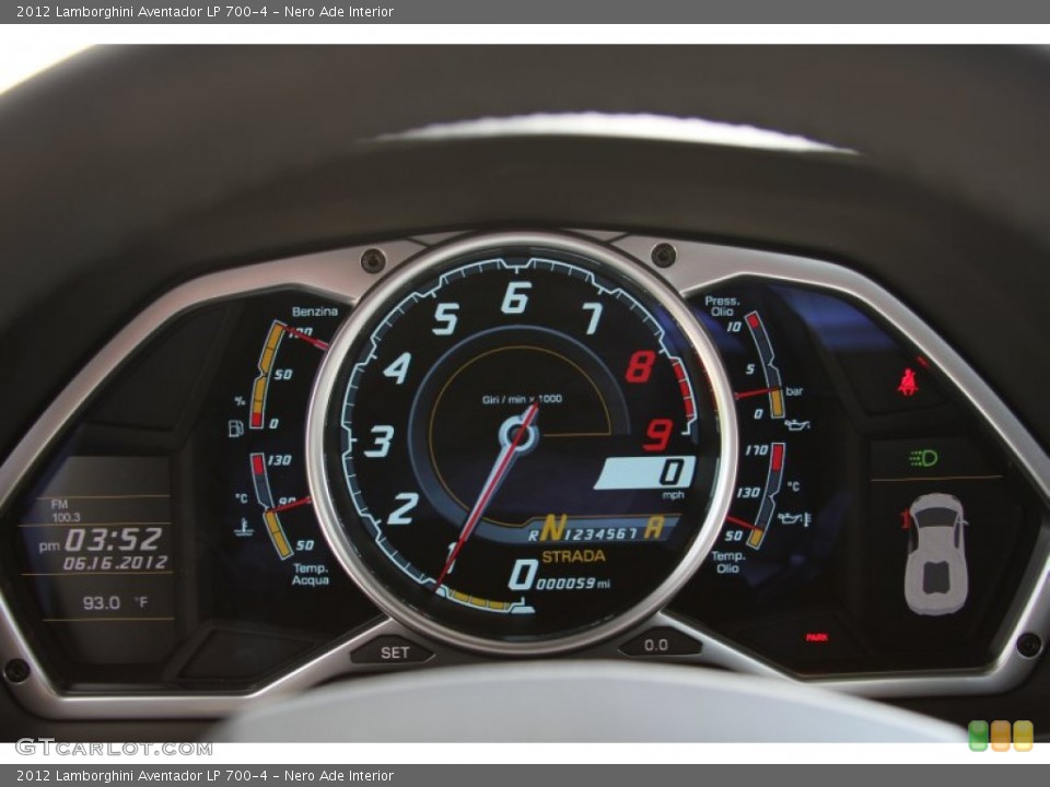 Nero Ade Interior Gauges for the 2012 Lamborghini Aventador LP 700-4 #66871838
