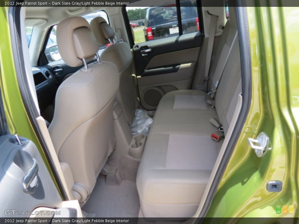 Dark Slate Gray/Light Pebble Beige Interior Rear Seat for the 2012 Jeep Patriot Sport #66874559