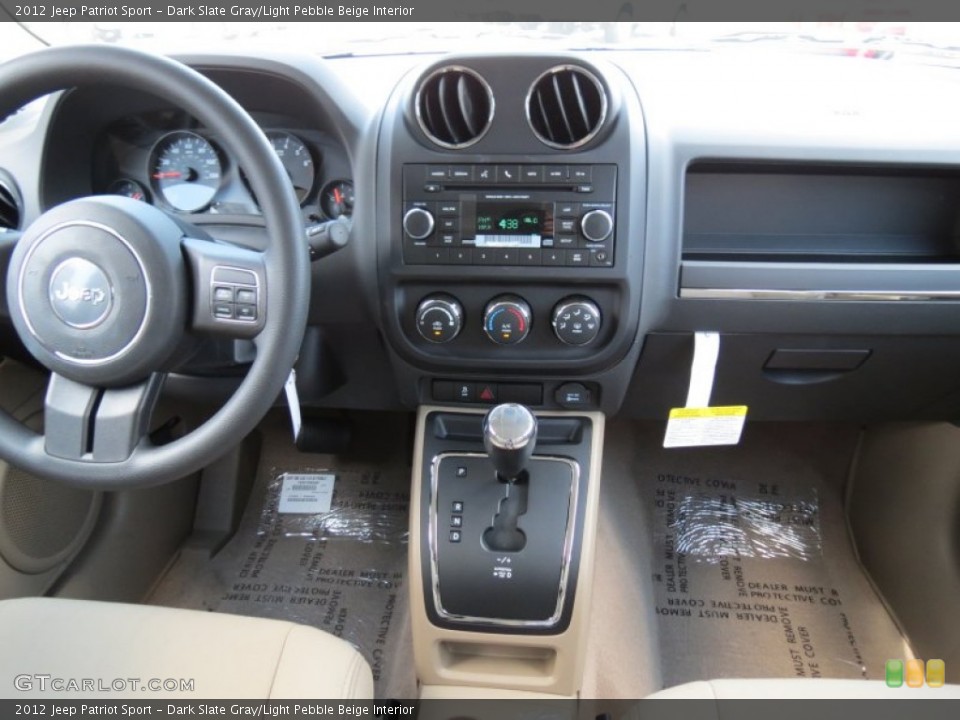 Dark Slate Gray/Light Pebble Beige Interior Dashboard for the 2012 Jeep Patriot Sport #66874580