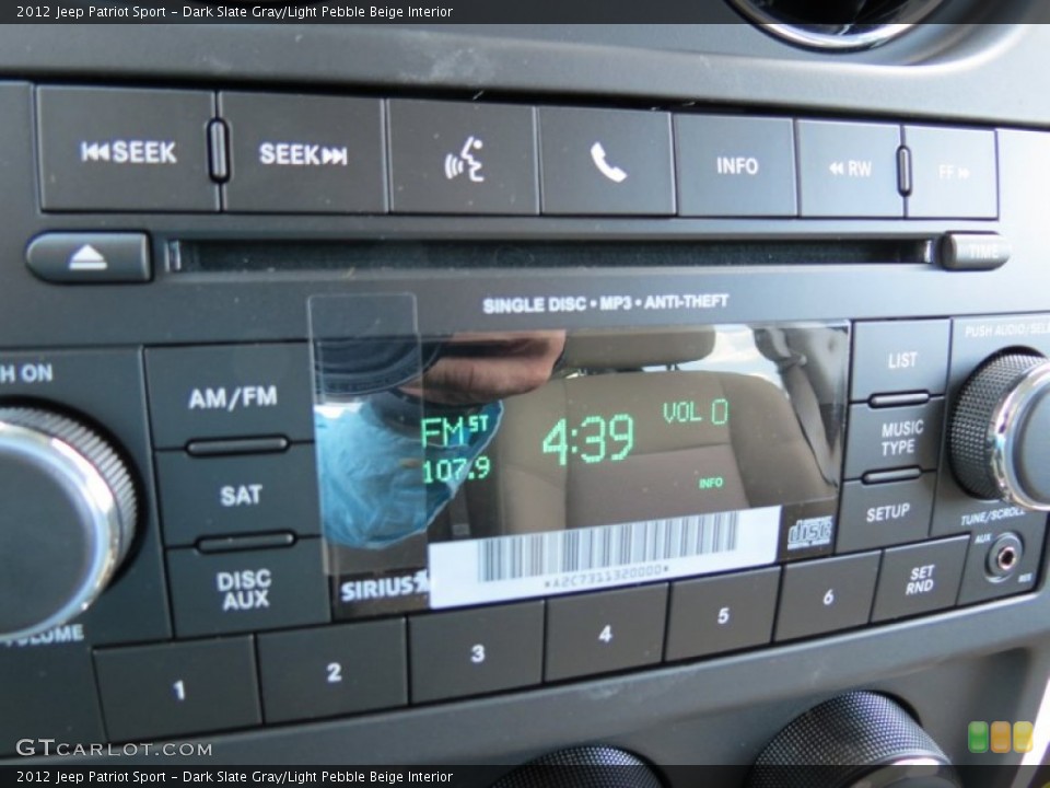 Dark Slate Gray/Light Pebble Beige Interior Audio System for the 2012 Jeep Patriot Sport #66874592