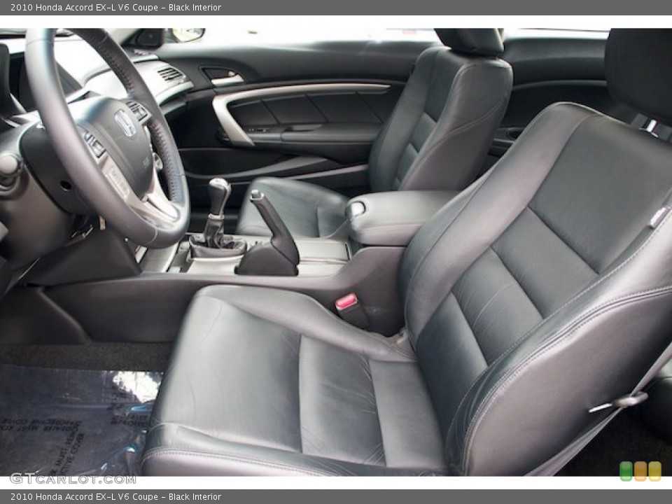 Black Interior Front Seat for the 2010 Honda Accord EX-L V6 Coupe #66876566