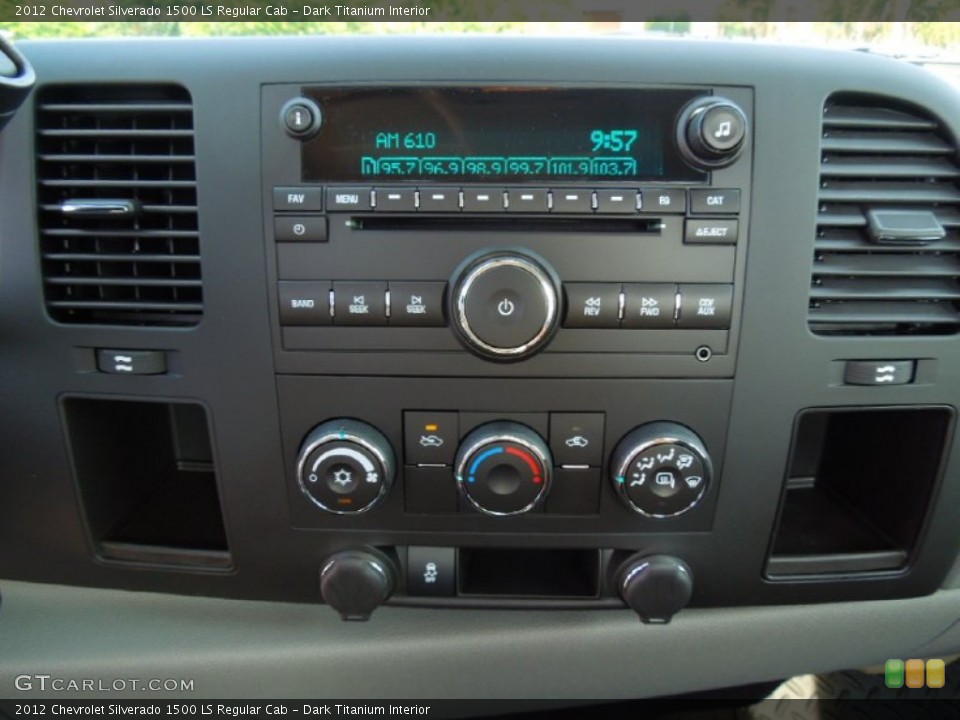 Dark Titanium Interior Controls for the 2012 Chevrolet Silverado 1500 LS Regular Cab #66877502