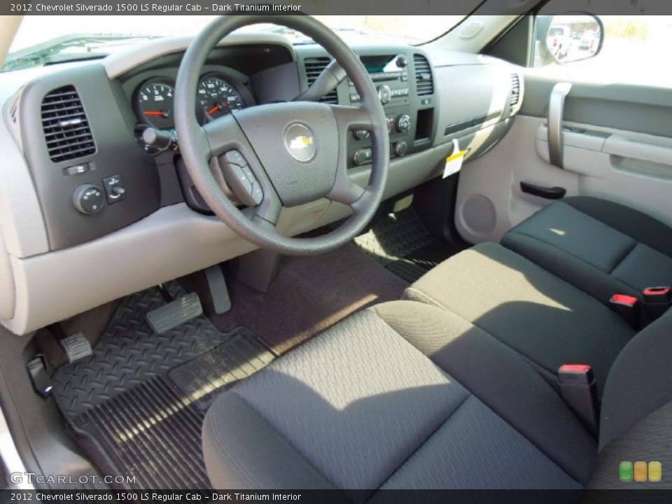 Dark Titanium Interior Prime Interior for the 2012 Chevrolet Silverado 1500 LS Regular Cab #66877574