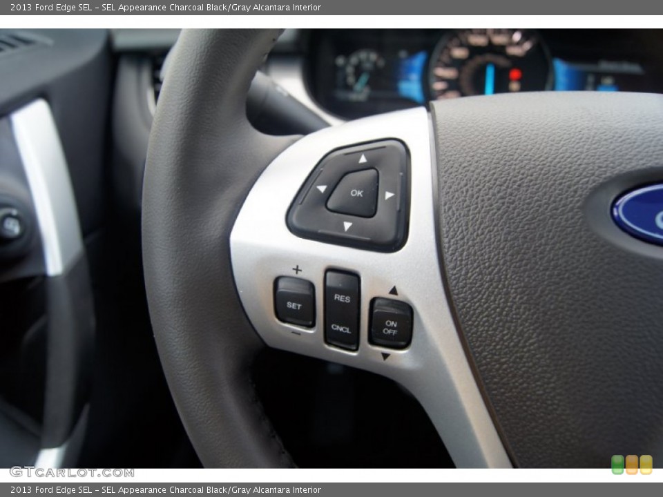 SEL Appearance Charcoal Black/Gray Alcantara Interior Controls for the 2013 Ford Edge SEL #66879074