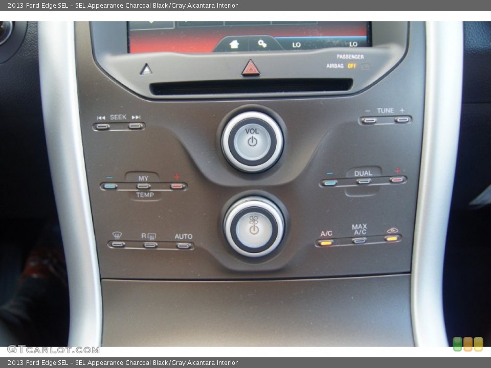 SEL Appearance Charcoal Black/Gray Alcantara Interior Controls for the 2013 Ford Edge SEL #66879101