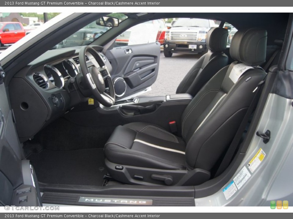 Charcoal Black/Cashmere Accent Interior Photo for the 2013 Ford Mustang GT Premium Convertible #66879200
