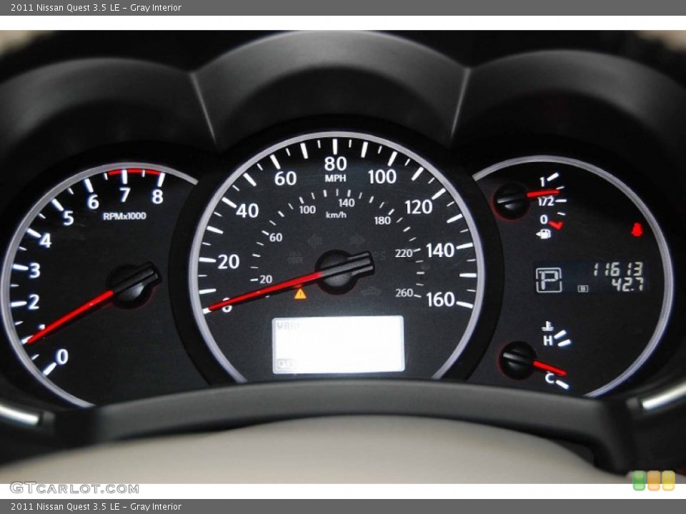 Gray Interior Gauges for the 2011 Nissan Quest 3.5 LE #66880133