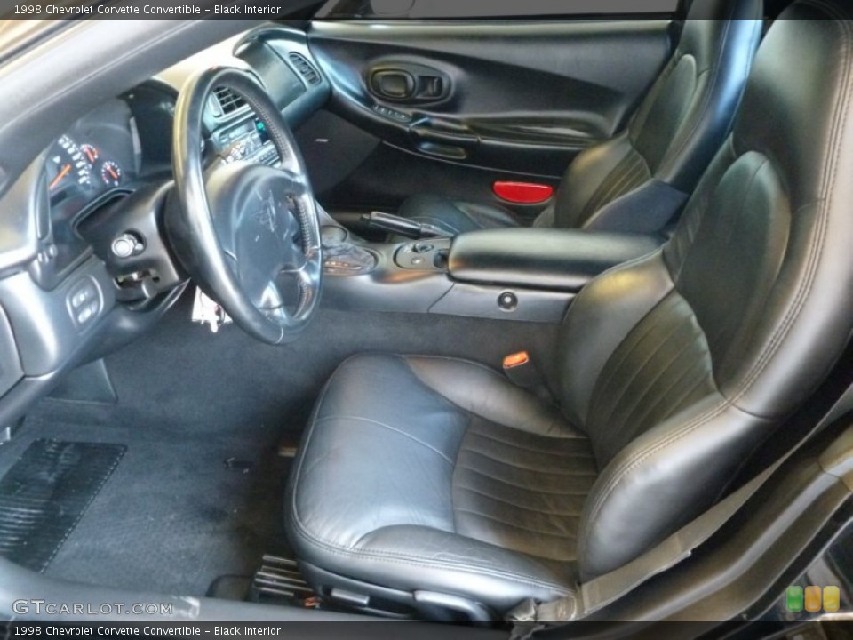 Black Interior Photo for the 1998 Chevrolet Corvette Convertible #66880583