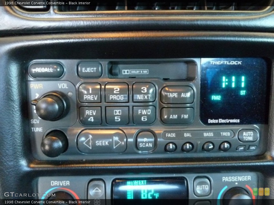 Black Interior Audio System for the 1998 Chevrolet Corvette Convertible #66880610