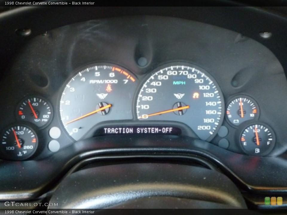 Black Interior Gauges for the 1998 Chevrolet Corvette Convertible #66880619