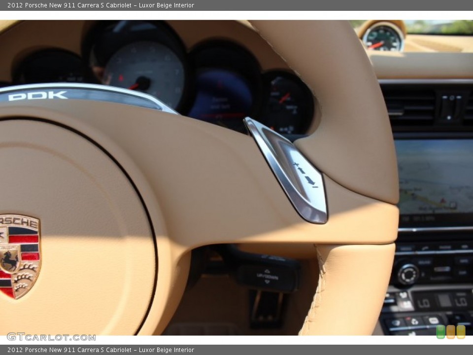 Luxor Beige Interior Controls for the 2012 Porsche New 911 Carrera S Cabriolet #66883312