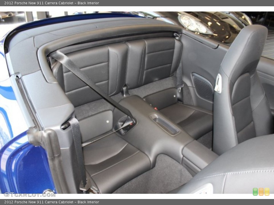 Black Interior Rear Seat for the 2012 Porsche New 911 Carrera Cabriolet #66883642
