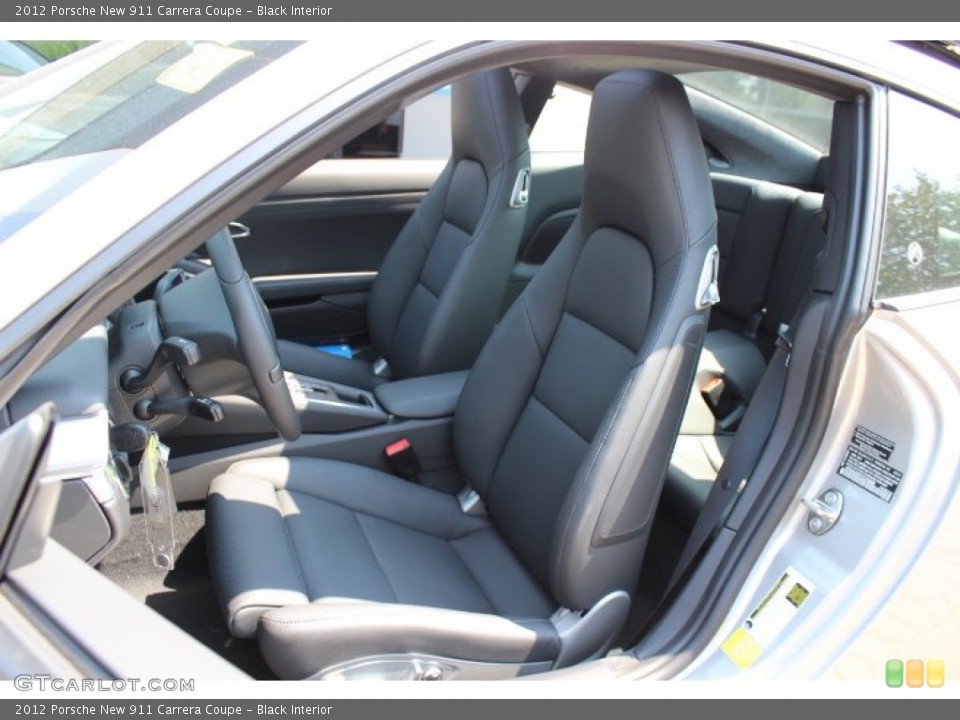 Black Interior Front Seat for the 2012 Porsche New 911 Carrera Coupe #66883837