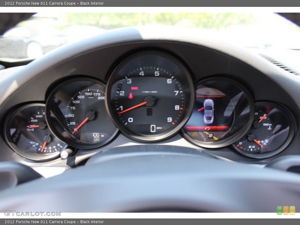 Black Interior Gauges for the 2012 Porsche New 911 Carrera Coupe #66883882