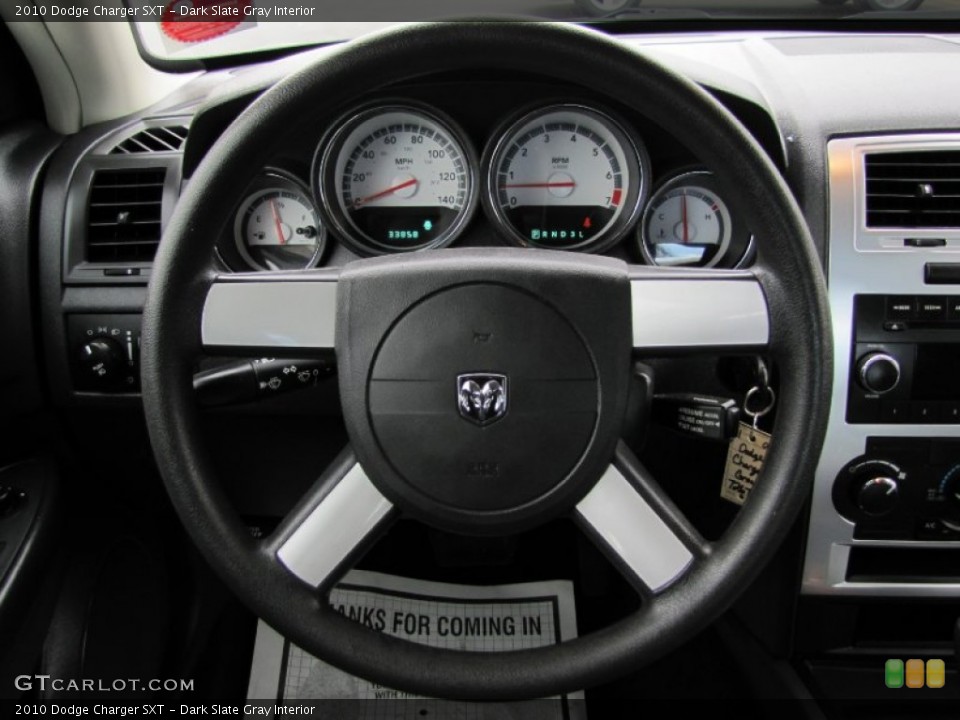 Dark Slate Gray Interior Steering Wheel for the 2010 Dodge Charger SXT #66888715