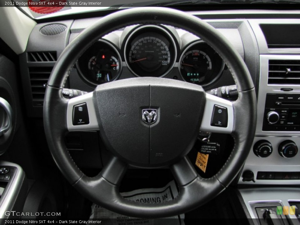 Dark Slate Gray Interior Steering Wheel for the 2011 Dodge Nitro SXT 4x4 #66888982