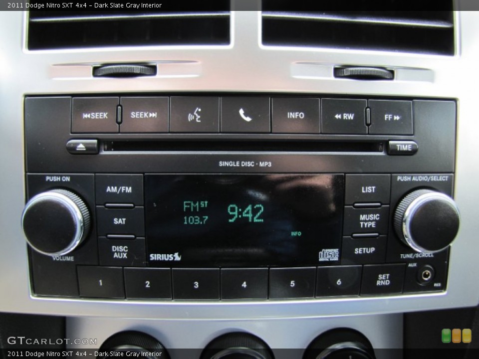 Dark Slate Gray Interior Audio System for the 2011 Dodge Nitro SXT 4x4 #66889059