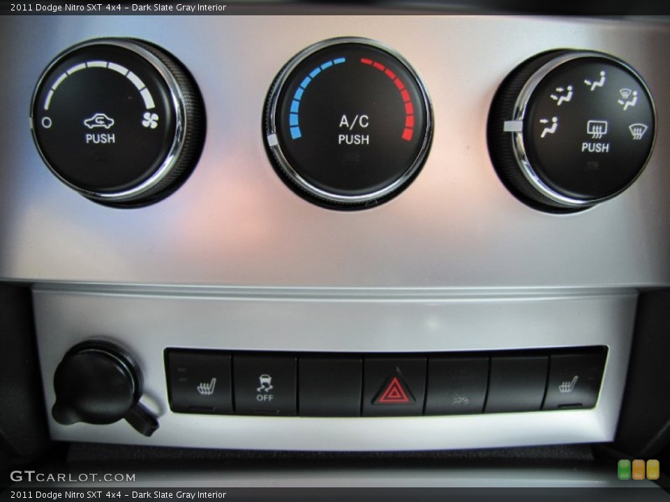 Dark Slate Gray Interior Controls for the 2011 Dodge Nitro SXT 4x4 #66889068