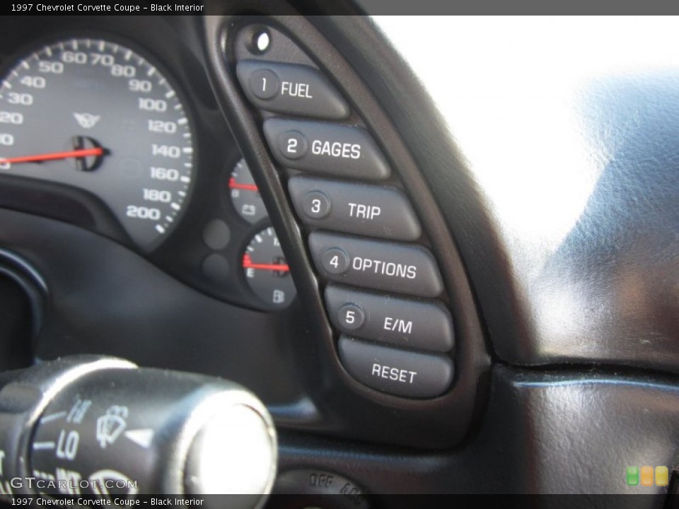 Black Interior Controls for the 1997 Chevrolet Corvette Coupe #66892564