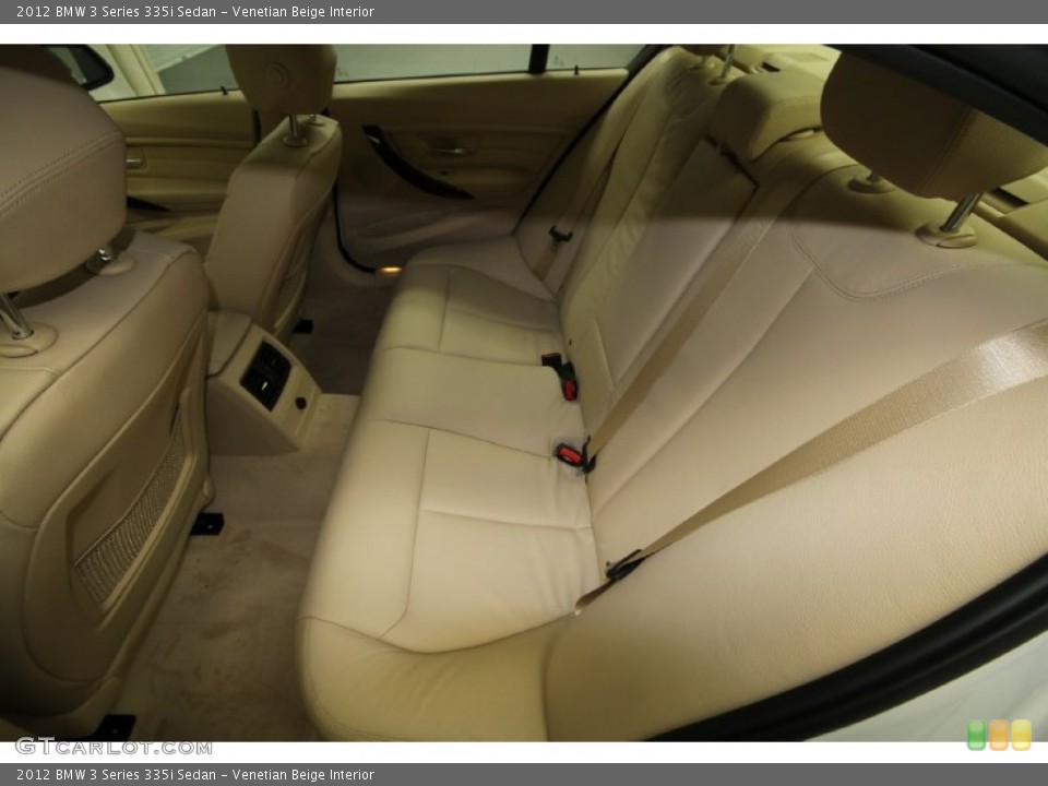 Venetian Beige Interior Rear Seat for the 2012 BMW 3 Series 335i Sedan #66902660