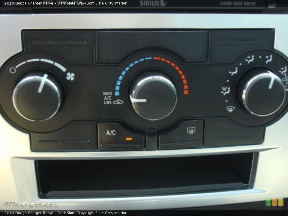 Dark Slate Gray/Light Slate Gray Interior Controls for the 2010 Dodge Charger Rallye #66905770