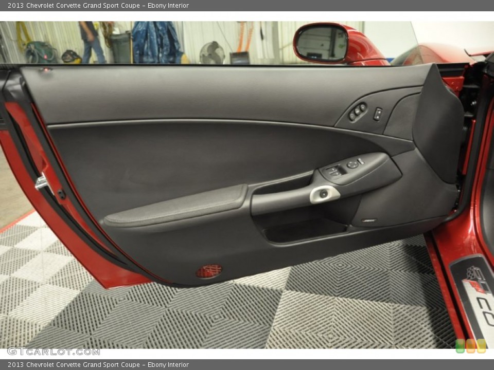 Ebony Interior Door Panel for the 2013 Chevrolet Corvette Grand Sport Coupe #66908224