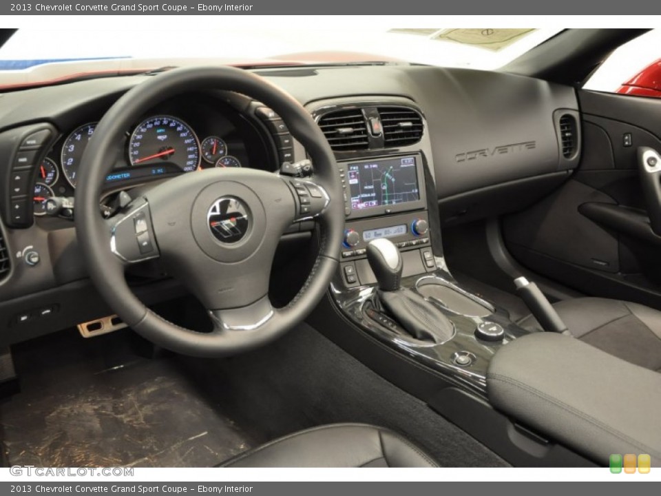 Ebony Interior Dashboard for the 2013 Chevrolet Corvette Grand Sport Coupe #66908308