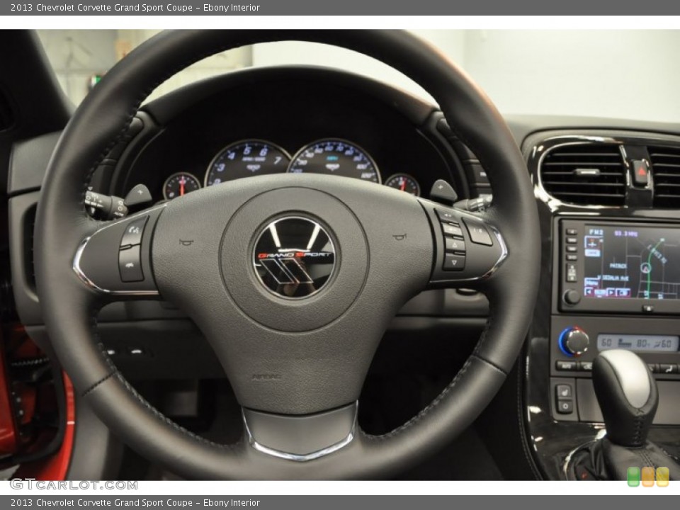 Ebony Interior Steering Wheel for the 2013 Chevrolet Corvette Grand Sport Coupe #66908326