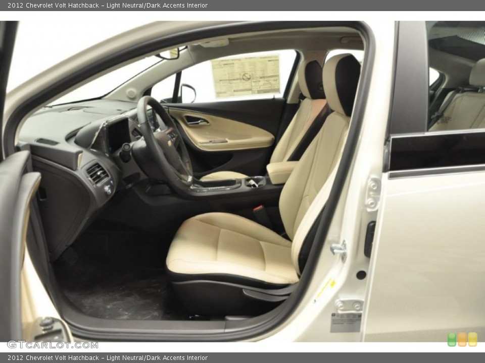 Light Neutral/Dark Accents Interior Front Seat for the 2012 Chevrolet Volt Hatchback #66908778