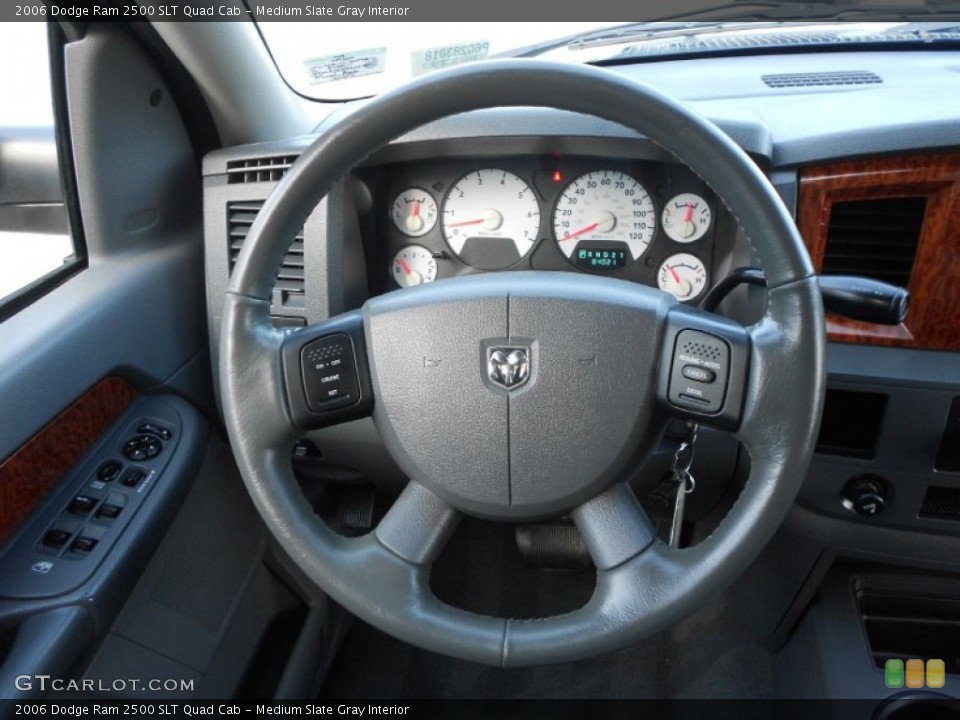 Medium Slate Gray Interior Steering Wheel for the 2006 Dodge Ram 2500 SLT Quad Cab #66911515