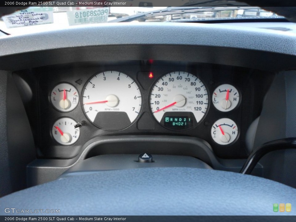 Medium Slate Gray Interior Gauges for the 2006 Dodge Ram 2500 SLT Quad Cab #66911542