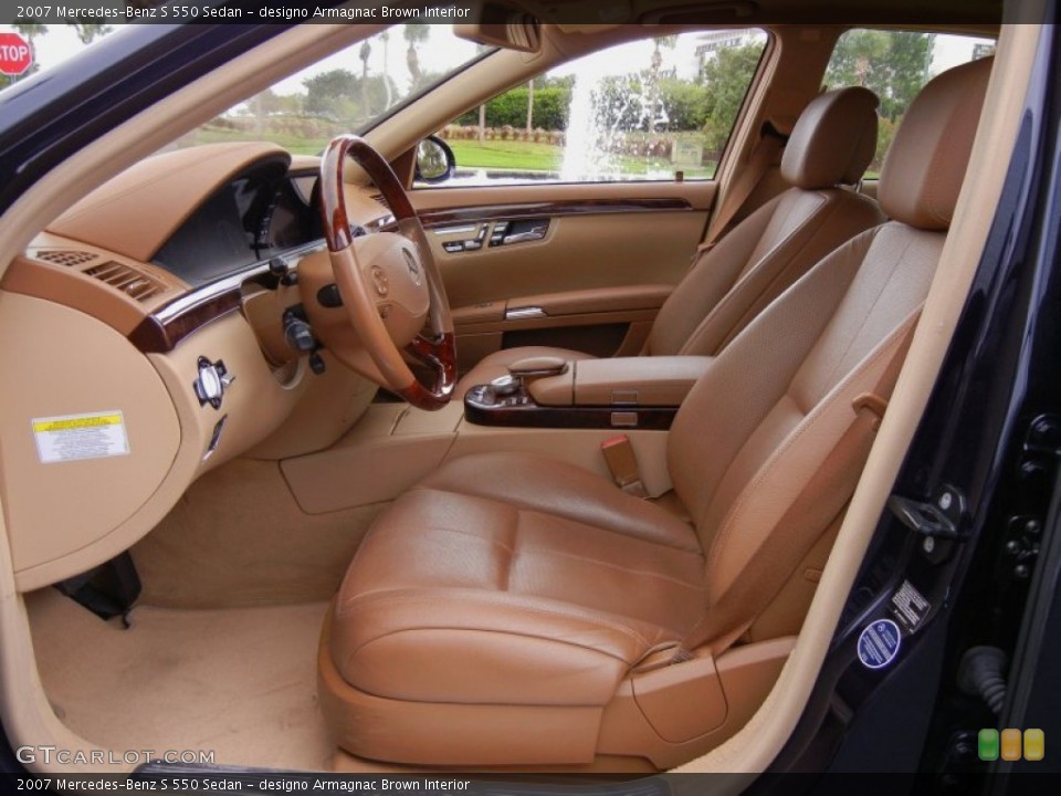 designo Armagnac Brown Interior Front Seat for the 2007 Mercedes-Benz S 550 Sedan #66913942