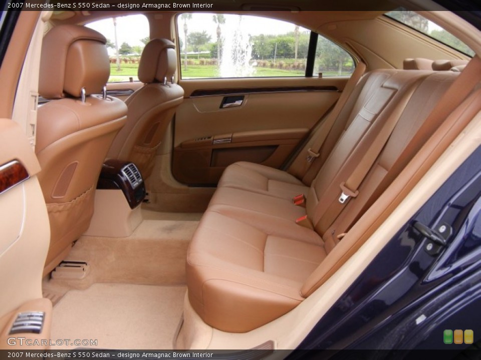 designo Armagnac Brown Interior Rear Seat for the 2007 Mercedes-Benz S 550 Sedan #66913972