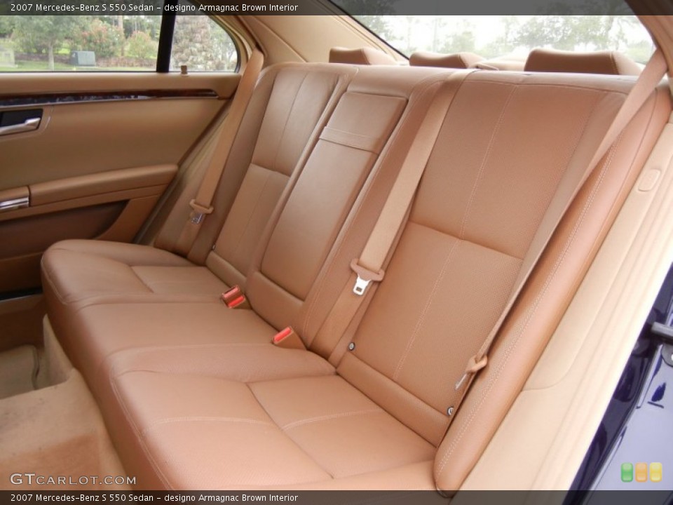 designo Armagnac Brown Interior Rear Seat for the 2007 Mercedes-Benz S 550 Sedan #66913978
